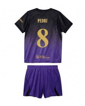 Billige Fotballdrakt Barcelona Pedri Gonzalez #8 Replika Bortedraktsett Barn 2026-27 Kortermet (med bukser)
